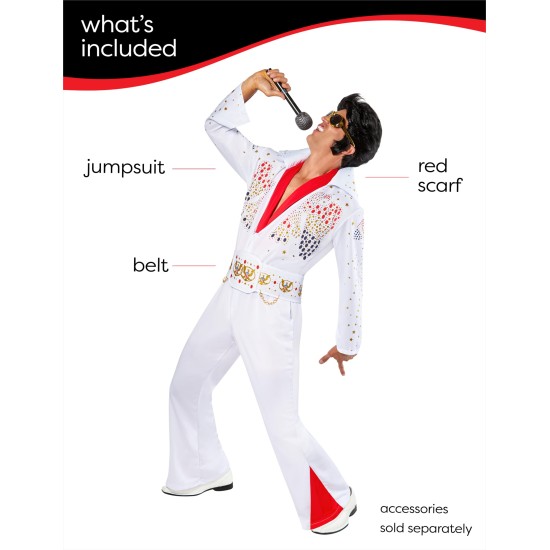 Fantasia Elvis Presley Masculino Adulto Medio Fantasia Elvis Presley Masculino Adulto Medio