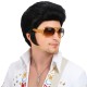 Conjunto de 4 peças: Peruca estilo Rock dos anos 50 com óculos de sol e colar para homens Conjunto de 4 peças: Peruca estilo Rock dos anos 50 com óculos de sol e colar para homens