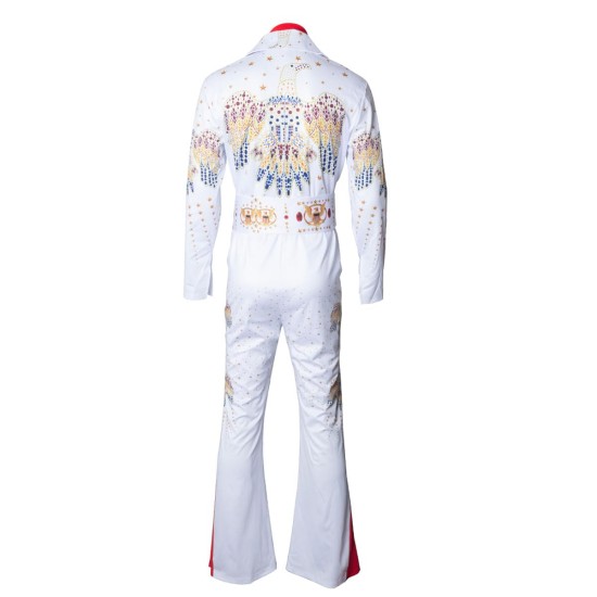 Fantasia Masculina de Astro do Rock de Vegas - Macacão Aloha Anos 70 Fantasia Masculina de Astro do Rock de Vegas - Macacão Aloha Anos 70