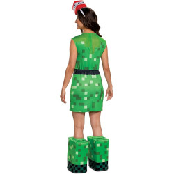Fantasia Creeper Minecraft Luxo Feminino
