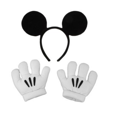 Luvas e Tiara do Mickey Mouse Disney Clássica Luvas e Tiara do Mickey Mouse Disney Clássica