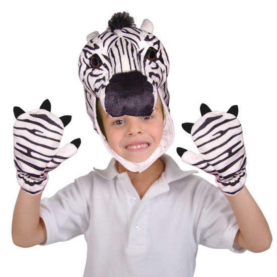 Máscara e Luvas de  Zebra