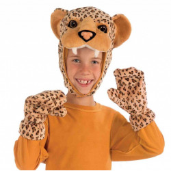 Máscara e Luvas Leopardo