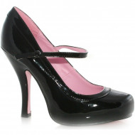 Sapato Alto Adulto Feminino Babydoll Preto