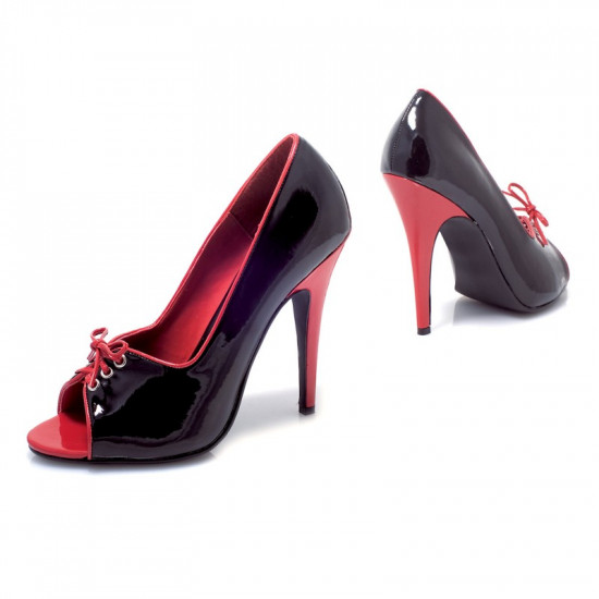 Sapato Alto Adulto Preto Vermelho Sapato Alto Adulto Preto Vermelho