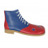 Sapato de Palhaço Azul e Vermelho Estrela