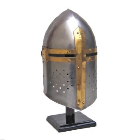Capacete Medieval Cruzadas em Aço Capacete Medieval Cruzadas em Aço