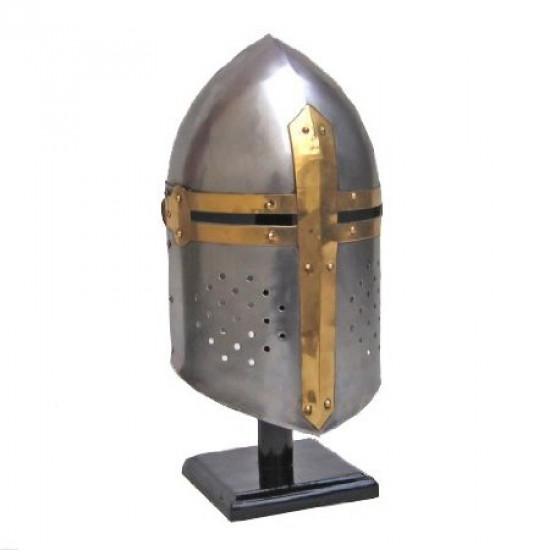 Capacete Medieval Cruzadas em Aço Capacete Medieval Cruzadas em Aço
