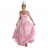 Fantasia Adulto Feminino Princesa Cor de Rosa Pink Luxo