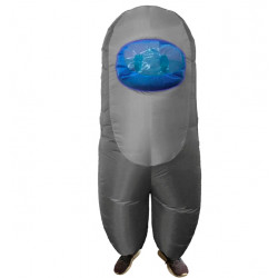 Fantasia Among Us Impostor Cinza Adulto