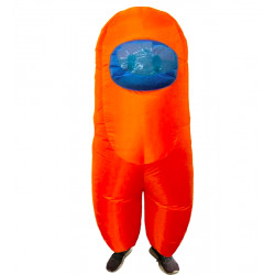 Fantasia Among Us Impostor Laranja Adulto   