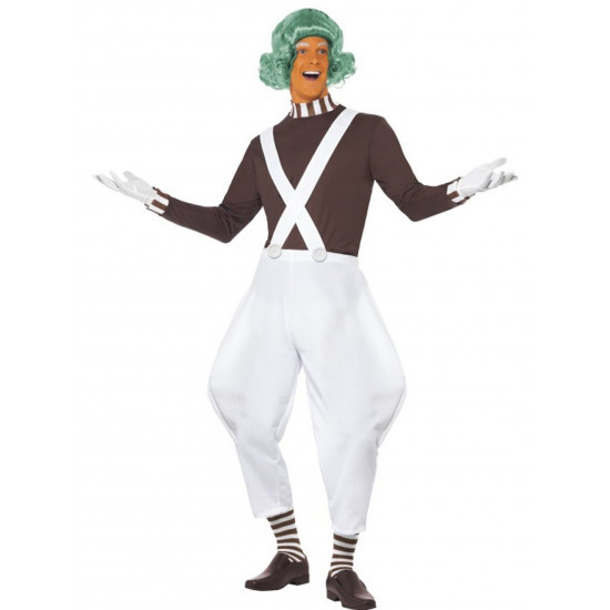 Fantasia Anões Oompa Loopas Fabrica de Chocolate Adulto Fantasia Anões Oompa Loopas Fabrica de Chocolate Adulto