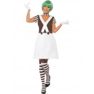 Fantasia Anões Oompa Loopas Fabrica de Chocolate Adulto Feminino