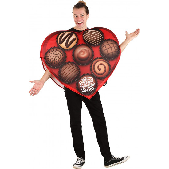 Fantasia Coração Caixa de Chocolate Luxo Adulto Fantasia Coração Caixa de Chocolate Luxo Adulto