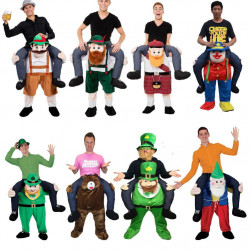 Fantasia de Montar Alemão de Bigode Me Carregando Adulto 