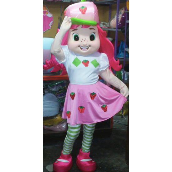 Fantasia Mascote Adulto Moranguinho Luxo