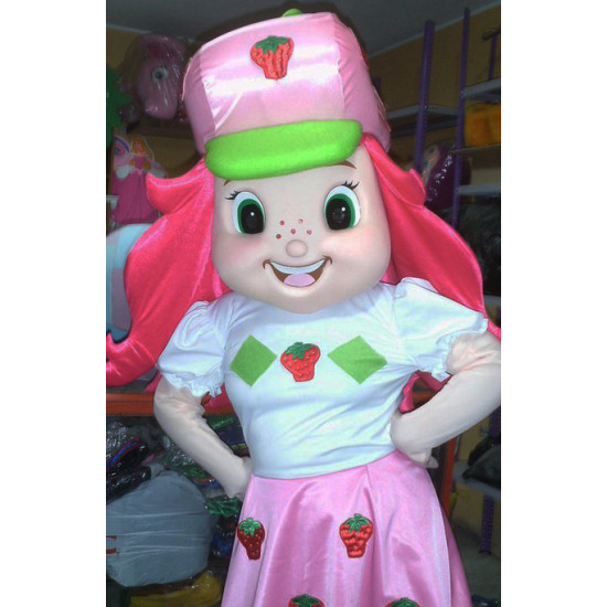 Fantasia Mascote Adulto Moranguinho Luxo