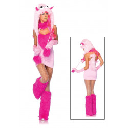 Fantasia Monstro Feroz Pink Adulto Feminino