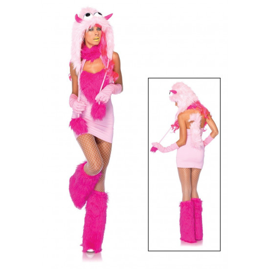 Fantasia Monstro Feroz Pink Adulto Feminino Fantasia Monstro Feroz Pink Adulto Feminino
