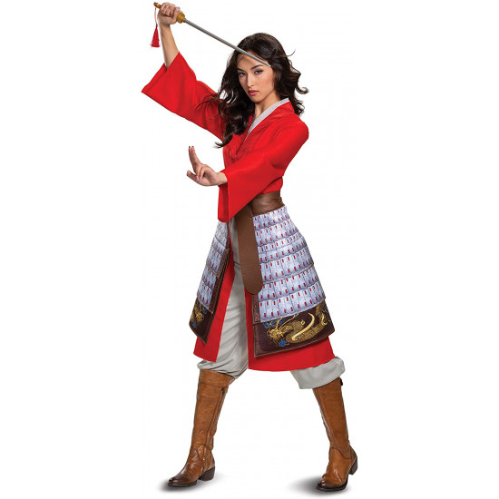 Fantasia Mulan Brilhante Clássica Adulto Super Luxo Fantasia Mulan Brilhante Clássica Adulto Super Luxo