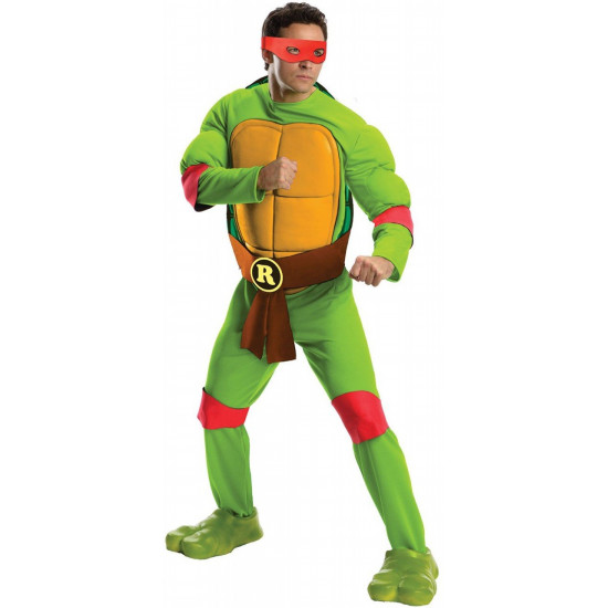 Fantasia Tartarugas Ninja Adulto Luxo Rafael com Músculos Fantasia Tartarugas Ninja Adulto Luxo Rafael com Músculos