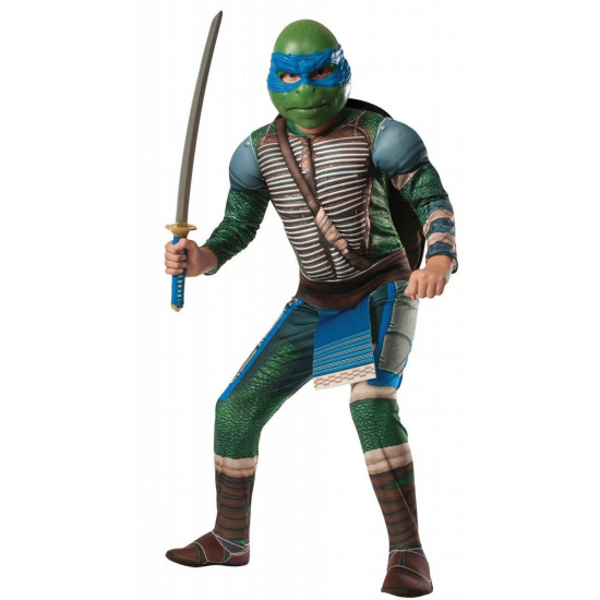 Fantasia Tartarugas Ninja Luxo Leonardo com Músculos Adulto Fantasia Tartarugas Ninja Luxo Leonardo com Músculos Adulto