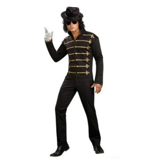 Jaqueta Michael Jackson Adulto Preta Clássica Jaqueta Michael Jackson Adulto Preta Clássica