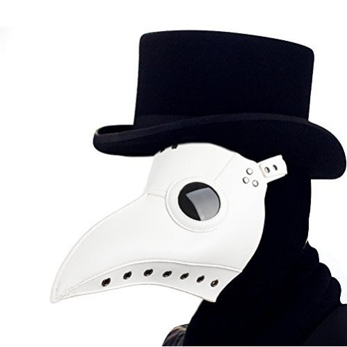 Máscara Doutor da Peste Negra Steampunk Adulto Branca Máscara Doutor da Peste Negra Steampunk Adulto Branca