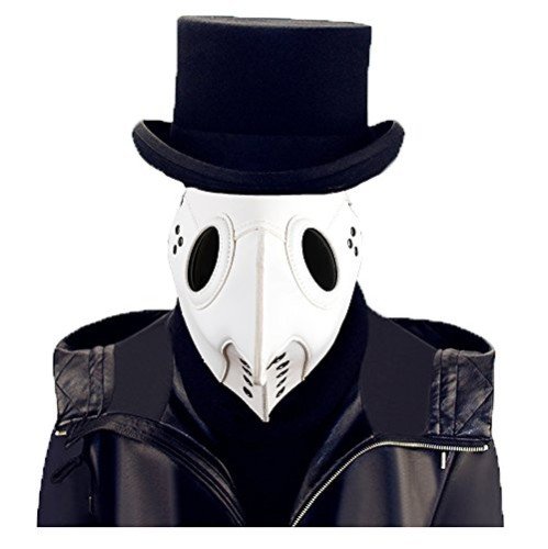 Máscara Doutor da Peste Negra Steampunk Adulto Branca Máscara Doutor da Peste Negra Steampunk Adulto Branca