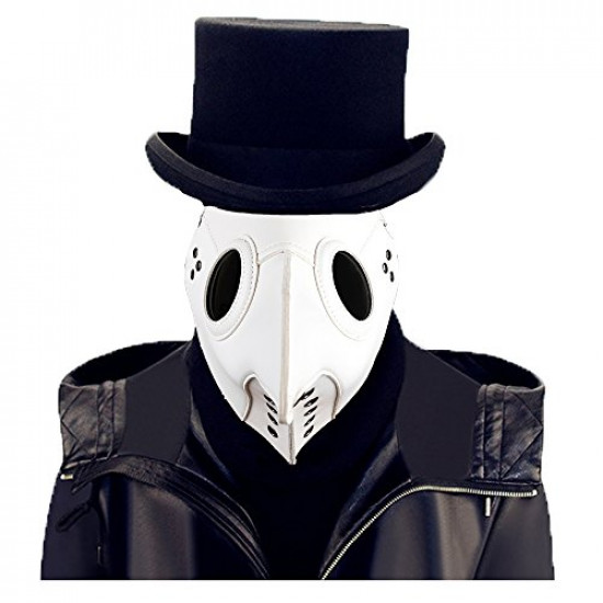 Máscara Doutor da Peste Negra Steampunk Adulto Branca Máscara Doutor da Peste Negra Steampunk Adulto Branca