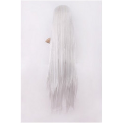 Peruca Branco Prateada Ondulada Cosplay