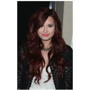 Peruca Celebridade Demi Lovato Morena Cabelo Humano Remy Peruca Celebridade Demi Lovato Morena Cabelo Humano Remy