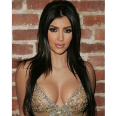 Peruca Celebridade Kim Kardashian Morena Cabelo Humano Remy Longa