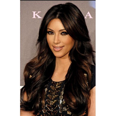 Peruca Kim Kardashian Celebridade Morena Cabelo Humano Remy Peruca Kim Kardashian Celebridade Morena Cabelo Humano Remy