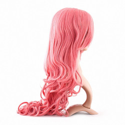 Peruca Rosa Ondulada Vocaloid Megurine Luka