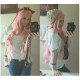 Peruca Rosa Ondulada Vocaloid Megurine Luka