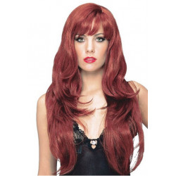 Peruca Ruiva Ondulada Sexy Luxo