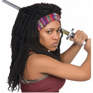 Peruca Walking Dead Michonne Adulto