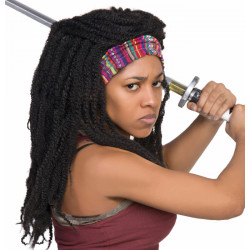 Peruca Walking Dead Michonne Adulto