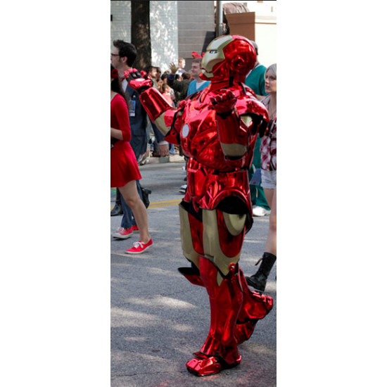 Robô Fantasia Homem de Ferro Cromado Adulto Robô Fantasia Homem de Ferro Cromado Adulto