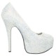Sapato Adulto Meia Pata Branco Super Luxo 
