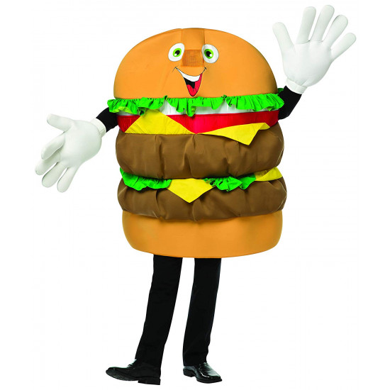 Mascote Hambúrguer Adulto Mascote Hambúrguer Adulto