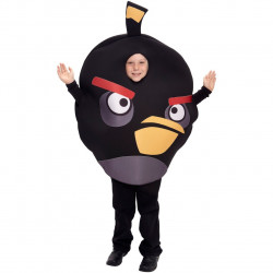 Fantasia Angry Bird Preto Infantil