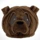 Cabeça Capacete/Máscara Bulldog Cachorro Pelúcia Luxo Cabeça Capacete/Máscara Bulldog Cachorro Pelúcia Luxo