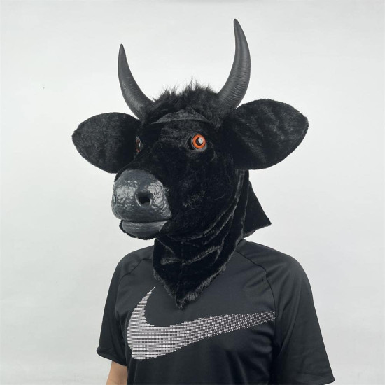 Cabeça Máscara Vaca Mascote Luxo Cabeça Máscara Vaca Mascote Luxo