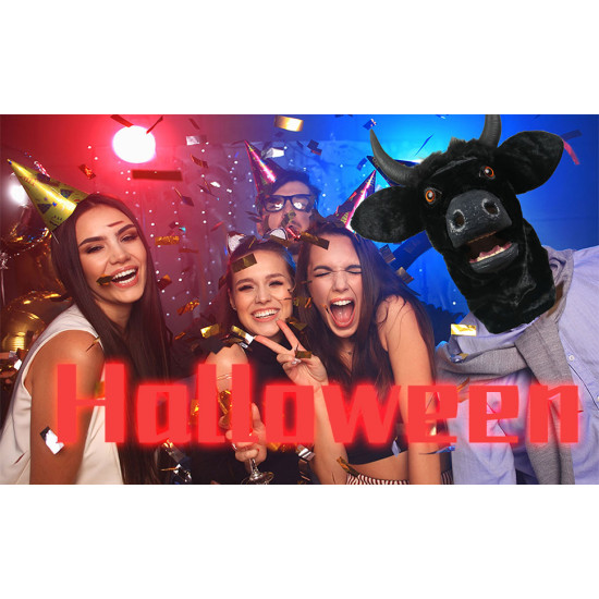 Cabeça Máscara Vaca Mascote Luxo Cabeça Máscara Vaca Mascote Luxo