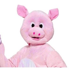 Fantasia Cabeça Animal Porco Adulto Luxo Fantasia Cabeça Animal Porco Adulto Luxo