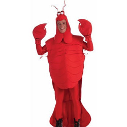 Fantasia de Lagosta Laranja Luxo Adulto