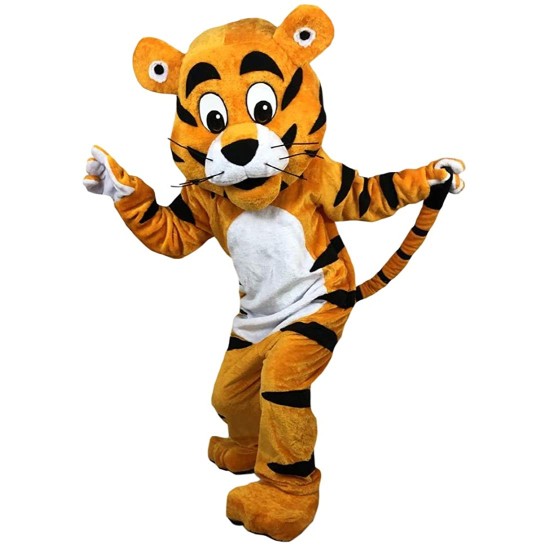 Fantasia Tigre Mascote Luxo Alegre