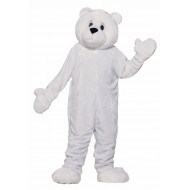 Mascote Urso Polar Branco Clássica